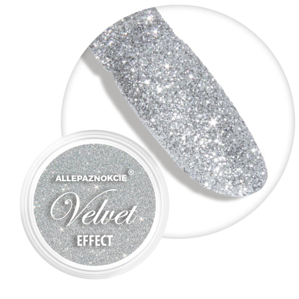 Nail Art Velvet Effect Silver